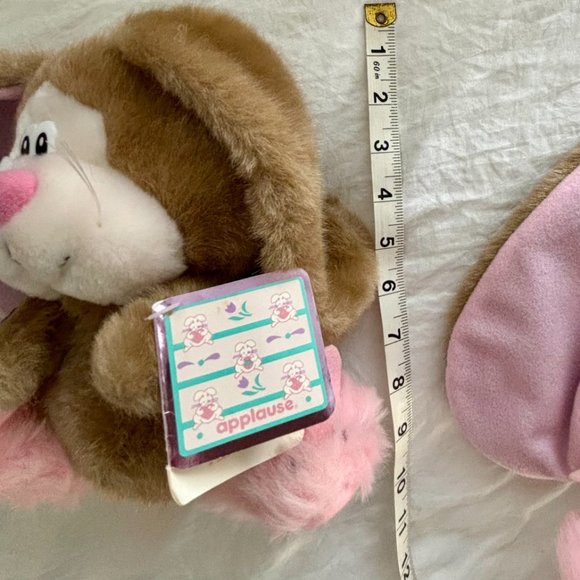 Vintage Hallmark White Crayola Easter Bunny Rabbit Plush Pink Overalls & Hat   T - Picture 8 of 10